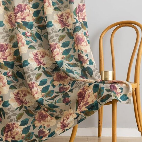 Urban Outfitters Other - Roses Pink Vintage Floral Curtains